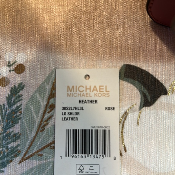 Michael Kors Heather LARGE Leather Shoulder Bag in Rose #30S2L7HL3L NWT - Picture 4 of 4